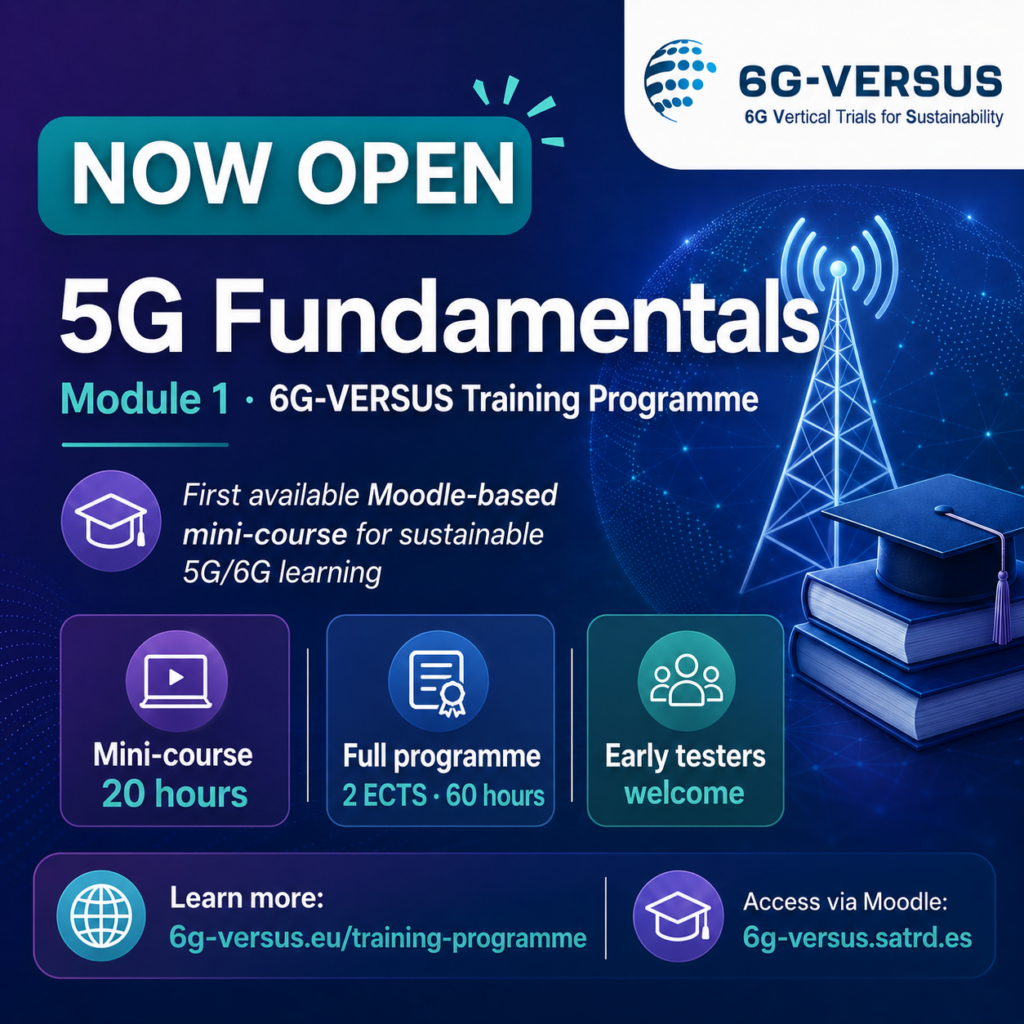 The 1st mini course of the new 6G-VERSUS Training Programme is available!